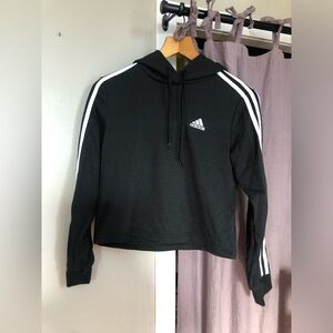 Adidas 3-Stripes Crop Hoodie